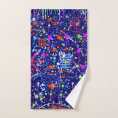 Abstract maximalisme: reuzenrad 's nachts bad handdoek (Handdoek)