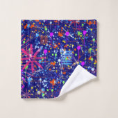 Abstract maximalisme: reuzenrad 's nachts bad handdoek (Wasdoekje)
