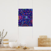 Abstract maximalisme: reuzenrad 's nachts poster (Keuken)