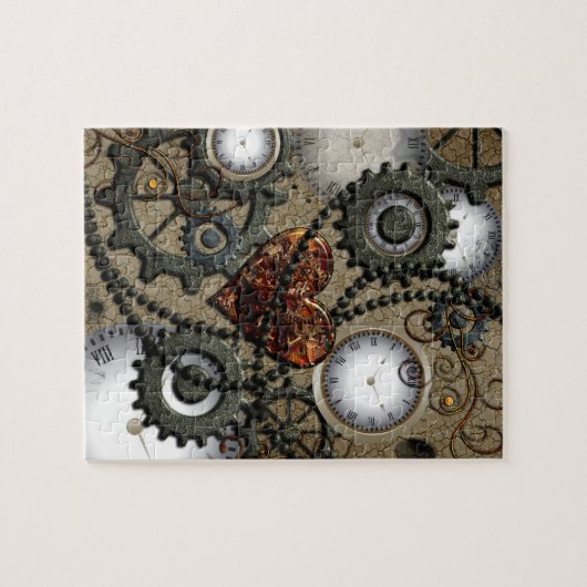 Abstract mechanisch ontwerp legpuzzel (Horizontaal)