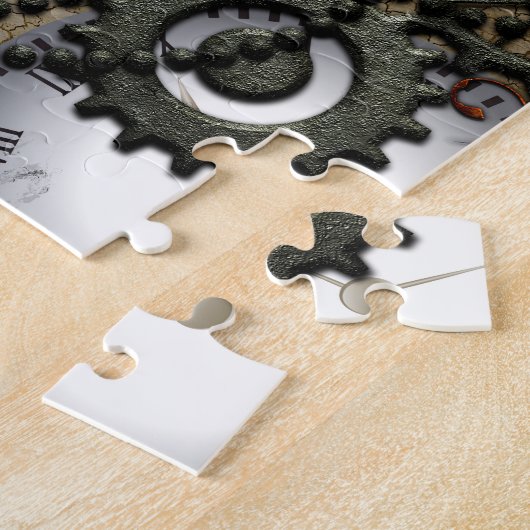 Abstract mechanisch ontwerp legpuzzel (Zijkant)