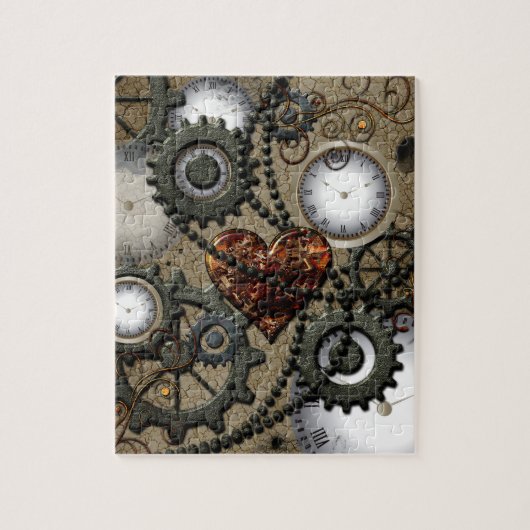 Abstract mechanisch ontwerp legpuzzel (Verticaal)