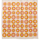 Abstract medio-midden Oranje cirkelpatroon Douchegordijn (Voorkant)