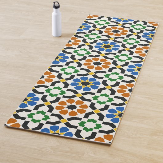 Abstract mediterraan tegel yoga mat (In situ)
