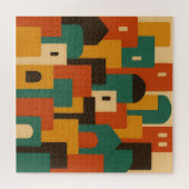 Abstract Mediterranean Village Geometric Legpuzzel (Horizontaal)