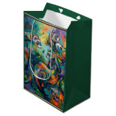 Abstract Medium Cadeauzakje (Voorkant Gekanteld)