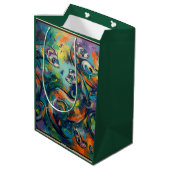 Abstract Medium Cadeauzakje (Achterkant Gekanteld)
