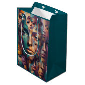 Abstract Medium Cadeauzakje (Achterkant Gekanteld)