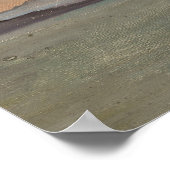 Abstract meer en bergen horizon kunstprint poster (Hoek)