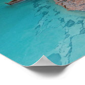 Abstract meer in een grot - Water en rotsstructure Poster (Hoek)