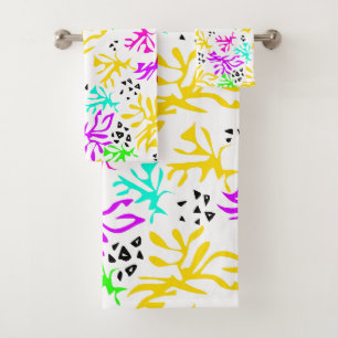 Abstract meer kleurig neon patroon  bad handdoek