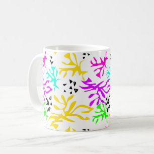 Abstract meer kleurig neon patroon koffiemok