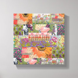 Abstract Meerdere Bloemen 2 Canvasprint Canvas Afdruk