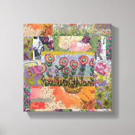 Abstract meerdere bloemen 3 canvas afdruk