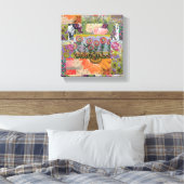 Abstract meerdere bloemen 3 canvas afdruk (Insitu (Slaapkamer))