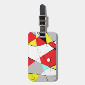 Abstract Meerkleurig Bagagelabel (Voorkant verticaal)