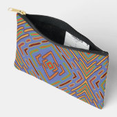 Abstract Meerkleurig Blauw Patroon Etui (Open)