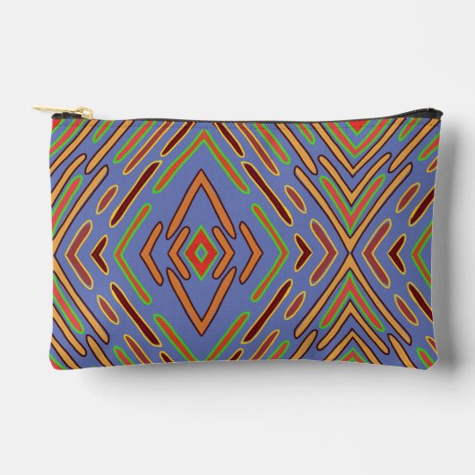 Abstract Meerkleurig Blauw Patroon Etui (Voorkant)