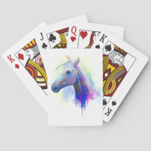 Abstract meerkleurig paard . pokerkaarten