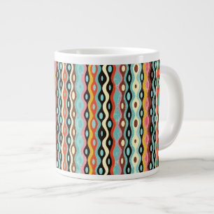 Abstract meerkleurig patroon grote koffiekop