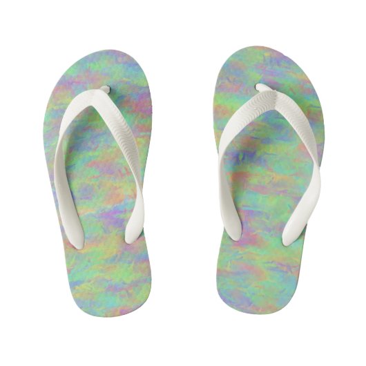 Abstract Meerkleurig Patroon Kinder Teenslippers (Voetbed)