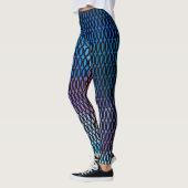 Abstract, meerkleurig patroon, netpatroon, kant leggings (Links)