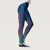 Abstract, meerkleurig patroon, netpatroon, kant leggings (Rechts)