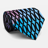 Abstract, meerkleurig patroon, netpatroon, kant stropdas (Opgerold)