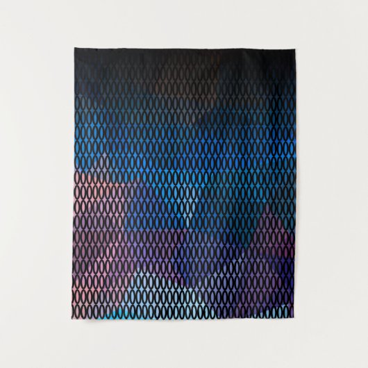 Abstract, meerkleurig patroon, netpatroon, kant wandkleed (Voorkant)