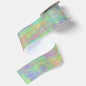 Abstract meerkleurig patroon satijnen lint (Achterkant)