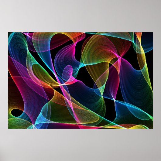 Abstract meerkleurig poster (Voorkant)