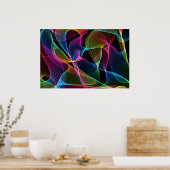 Abstract meerkleurig poster (Keuken)