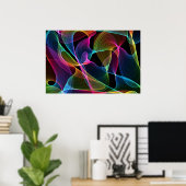 Abstract meerkleurig poster (Thuiskantoor)