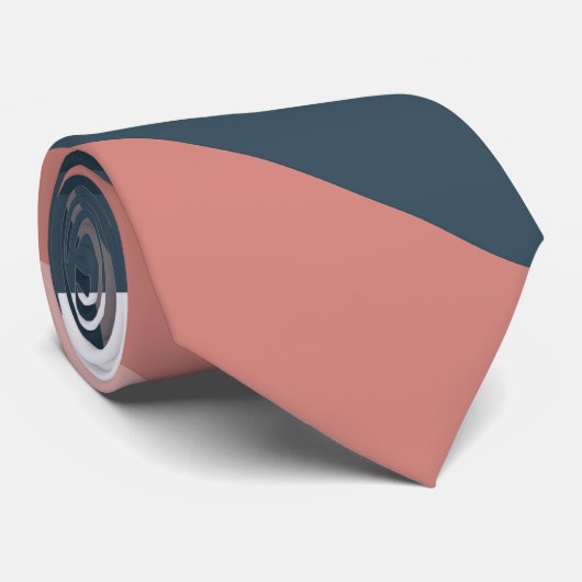 Abstract meerkleurig roze, blauw en grijs, stropdas (Opgerold)