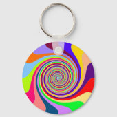 Abstract meerkleurig Sleutelhanger voor wervelkolo (Voorkant)