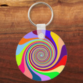 Abstract meerkleurig Sleutelhanger voor wervelkolo (Voorkant)