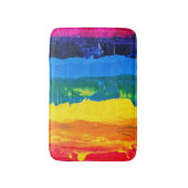 Abstract meerkleurig streepontwerp badmat (Voorkant Verticaal)