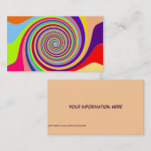 Abstract meerkleurig Visitekaartje voor wervelkolo (Voorkant / Achterkant)