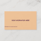 Abstract meerkleurig Visitekaartje voor wervelkolo (Achterkant)