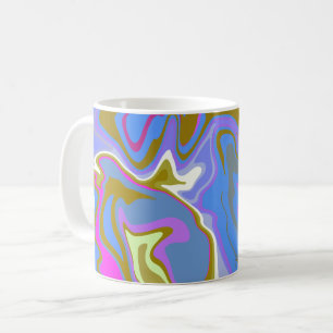 Abstract Meerkleurig Wervelend Patroon Koffiemok