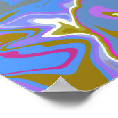 Abstract meerkleurig wervelpatroon poster (Hoek)