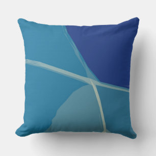 Abstract meerwaterpatroon turkooisblauw buitenkussen