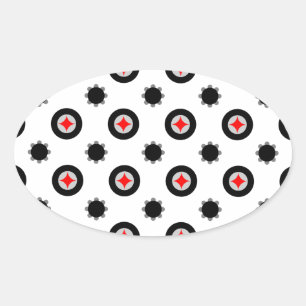 abstract meetpatroon ovale sticker