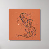 Abstract Meisje Canvasprint – Modern Minimalistisc Canvas Afdruk (Voorkant)