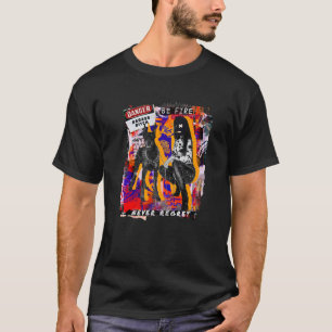 Abstract Meisje Dobermann Steden Stijl Collage Reb T-shirt