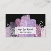 *~* Abstract meisje Feminine-opvallend Chic Glitte Visitekaartje (Voorkant)