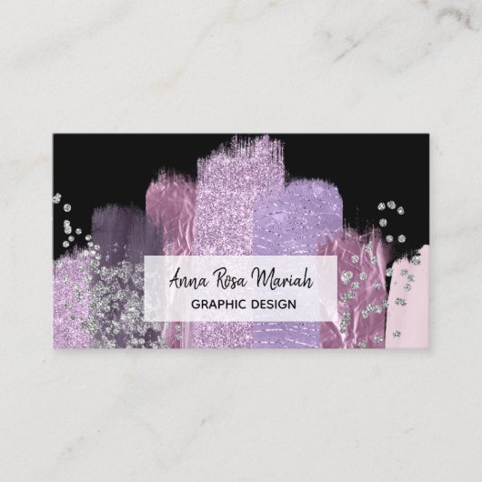 *~* Abstract meisje Feminine-opvallend Chic Glitte Visitekaartje (Voorkant)