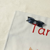 Abstract meisje Fox dragen kleding Strandlaken (In situ)