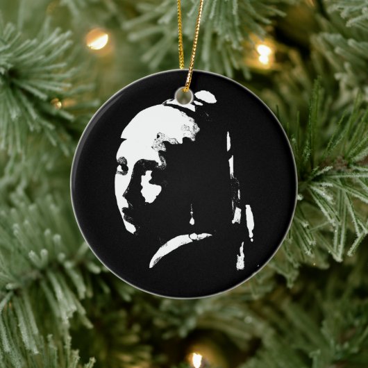 Abstract Meisje met een Parel Oorbel Keramisch Ornament (Boom)