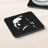 Abstract Meisje met Pearl Earring Bier Onderzetter (Linkerzijde)